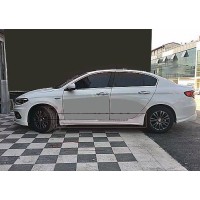 Боковые пороги (под покраску) для Fiat Tipo 2016- гг