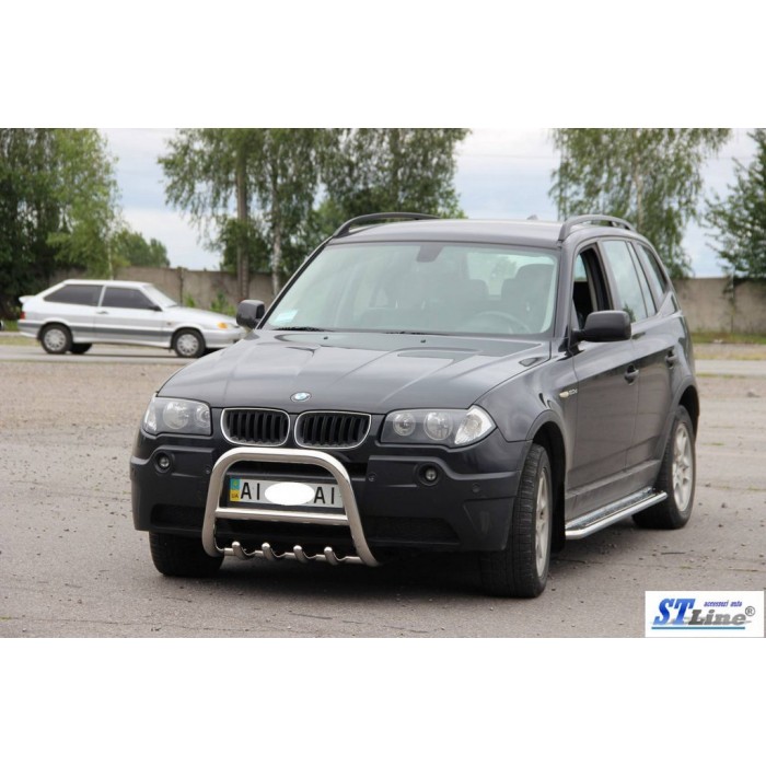 Кенгурятник (нерж.) 60 мм для BMW X3 E-83 2003-2010 рр