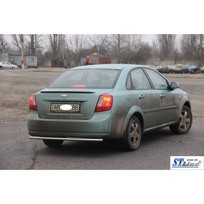 Задній захист AK002 (42мм, нерж.) для Chevrolet Lacetti