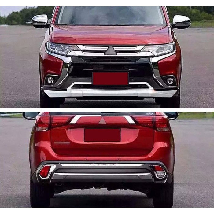 Передня і задня накладки (2 шт., 2016-2025) для Mitsubishi Outlander рр