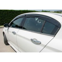 Нижние молдинги стекол темный хром (нерж) Sedan/HB (4 штуки) для Fiat Tipo 2016- гг