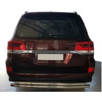 Задній захист AK002-double (2 шт., нерж) для Toyota Land Cruiser 200