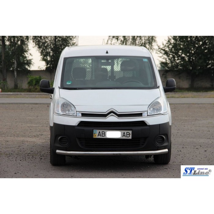 Передній захист ST008 (нерж.) 51 мм для Citroen Berlingo 2008-2018 рр