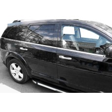 Окантовка вікон (6 шт, нерж.) для Dodge Journey 2008- рр