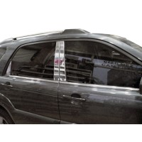 Накладки на стійки (6 шт, нерж) для Kia Sportage 2004-2010 рр