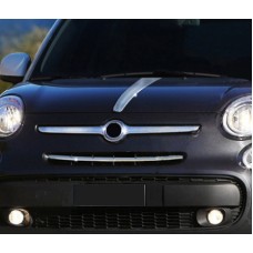 Смужка на капот (нерж.) для Fiat 500/500L