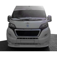 Передня накладка 2014-2025 (вузька з LED, під фарбування) для Citroen Jumper рр