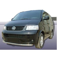 Нижня одинарна губа (нерж) 42 мм для Volkswagen T5 Caravelle 2004-2010 рр