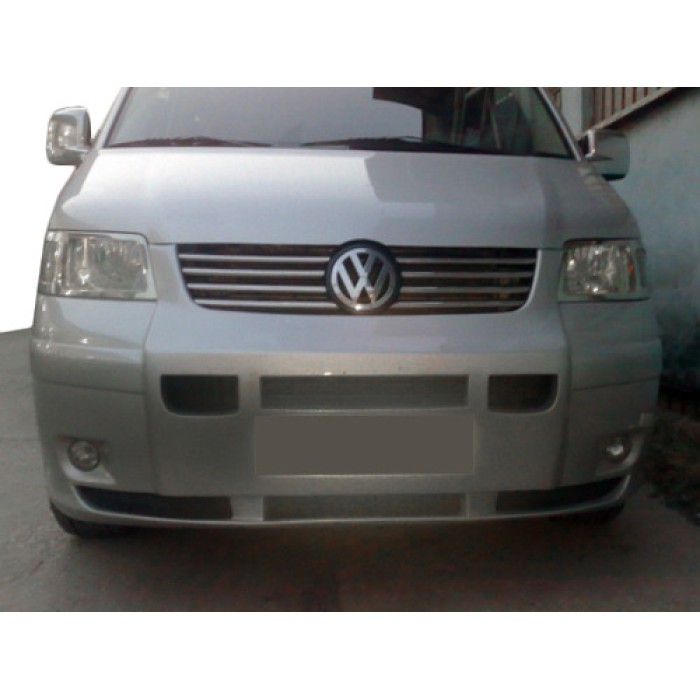 Цілісна накладка на бампер (під фарбування) для Volkswagen T5 Transporter 2003-2010 рр