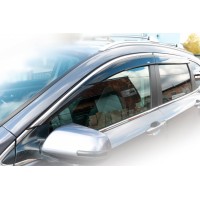 Ветровики с хром молдингом (4 шт, HIC) для Honda CRV 2017-2022 гг