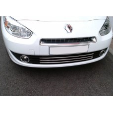 Накладки на решітку бампера (2009-2013, нерж) для Renault Fluence рр