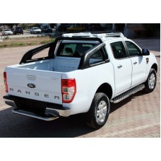 Бокові пороги BlackLine (2 шт, алюміній) для Ford Ranger 2011-2022 рр