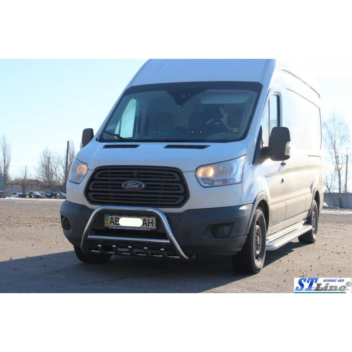 Кенгурятник WT003 (нерж.) для Ford Transit 2014- гг