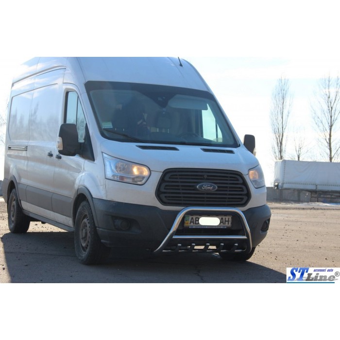 Кенгурятник WT003 (нерж.) для Ford Transit 2014- гг