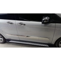Боковые пороги DotLine (2 шт., алюминий) для Ford Courier 2014-2023 гг