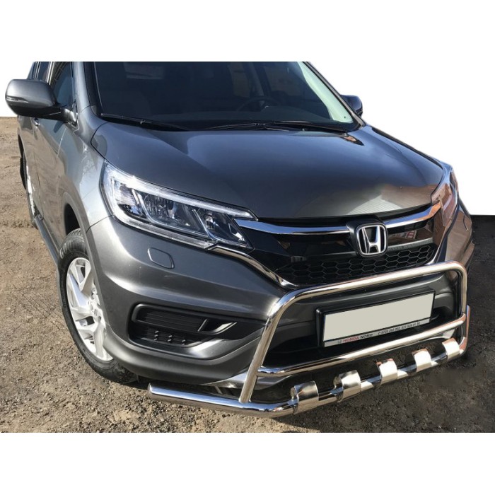 Передній захист WT003-ST-V2 (нерж.) для Honda CRV 2012-2016 рр