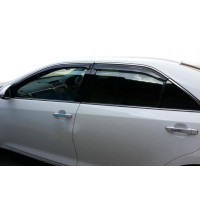 Ветровики с хром молдингом SD (4 шт, HIC) для Mazda 6 2008-2012 гг