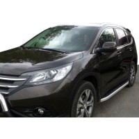 Боковые пороги Fullmond (2 шт., алюм.) для Honda CRV 2012-2016 гг