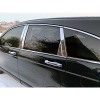Молдинг дверних стійок (8 шт, нерж.) для Honda CRV 2007-2011 рр