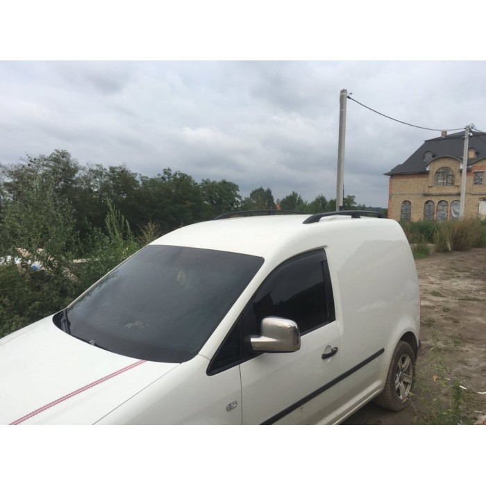 Рейлінги чорні Максі база, Пластикові ніжки для Volkswagen Caddy 2010-2015 рр