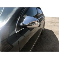 Накладки на дзеркала (2 шт., нерж) OmsaLine - Італійська нержавійка для Volkswagen Passat B6 2006-2012рр