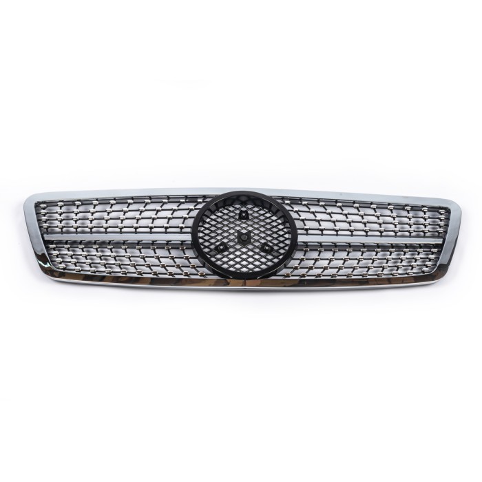 Передняя решетка Diamond Silver для Mercedes C-class W203 2000-2007 гг