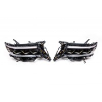 Передняя оптика Lexus-design-3-LED (2017-2025, 2 шт) для Toyota Land Cruiser Prado 150