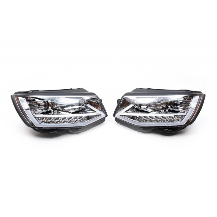 Передні фари з LED вогнями (Silver , 2 шт) для Volkswagen T6