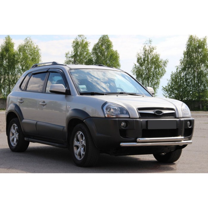 Передняя защита ST014 (нерж.) для Hyundai Tucson JM 2004- гг