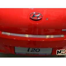 Накладка на задній бампер Натаніко (нерж.) 2007-2010 HB для Hyundai I-30 рр