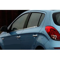 Нижні молдинги стекол (4 шт., Нерж) для Hyundai I-20 2012-2014 рр