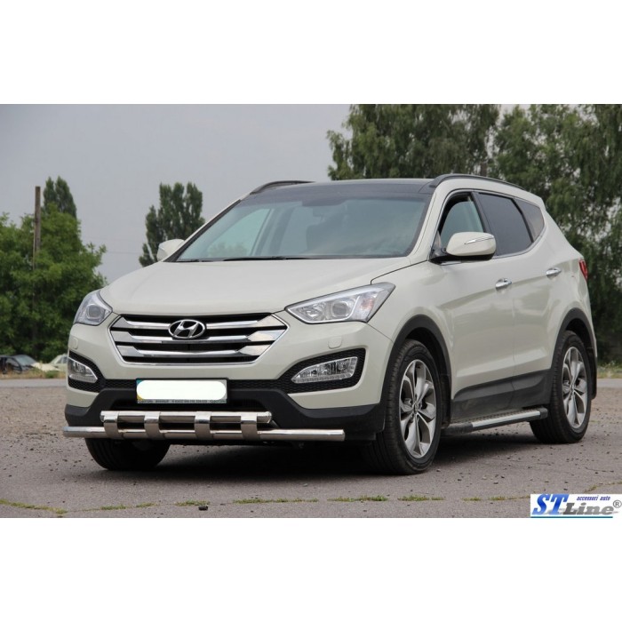 Передня дуга ST015 (нерж.) для Hyundai Santa Fe 3 2012-2018 рр