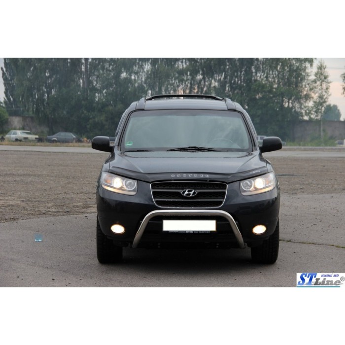 Кенгурятник WT007 (нерж.) для Hyundai Santa Fe 2 2006-2012 рр