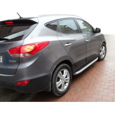 Бокові пороги Fullmond (2 шт., алюм.) для Hyundai IX-35 2010-2015 рр