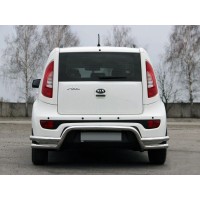 Задняя защита AK007-2 (нерж) для Kia Soul II 2013-2018 гг
