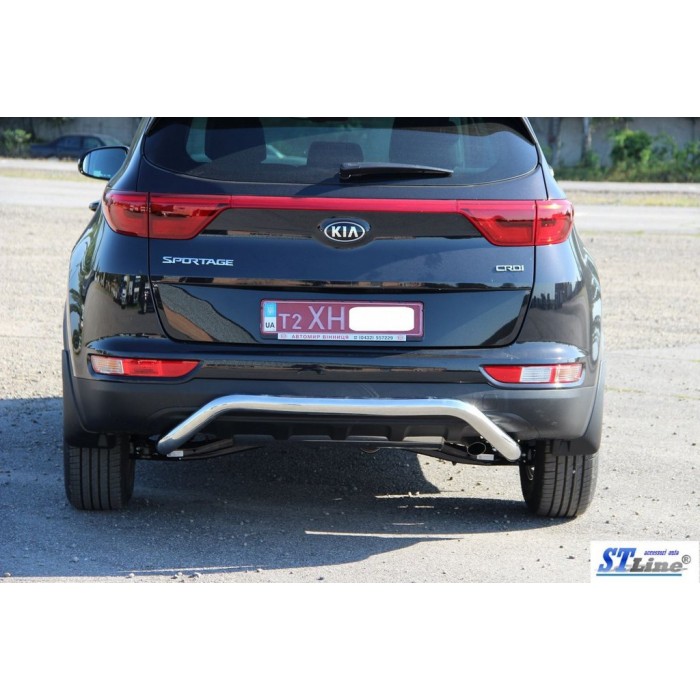 Задняя защита AK007 (нерж) для Kia Sportage 2015-2021 гг
