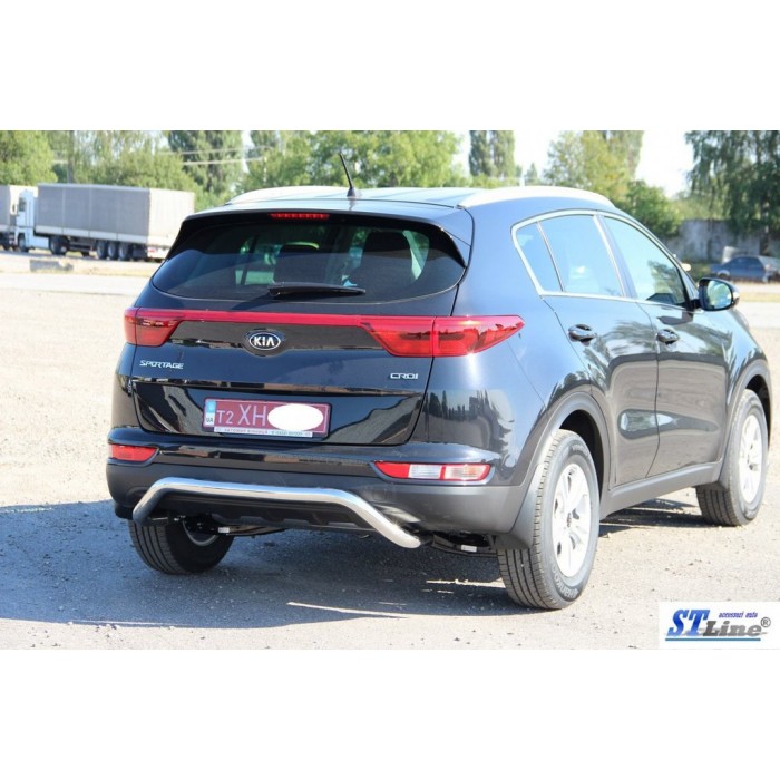 Задняя защита AK007 (нерж) для Kia Sportage 2015-2021 гг
