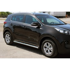 Боковые трубы BB001 (2 шт, нерж) для Kia Sportage 2015-2021 гг