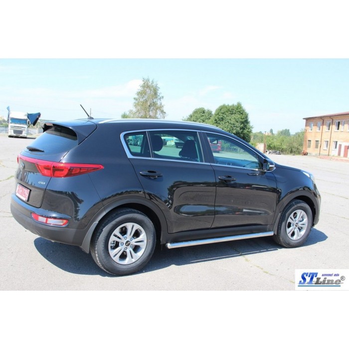 Боковые трубы BB001 (2 шт, нерж) для Kia Sportage 2015-2021 гг