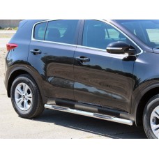 Боковые трубы BB002 (2 шт, нерж) для Kia Sportage 2015-2021 гг