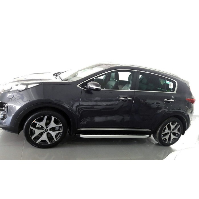Боковые пороги Fullmond (2 шт., алюминий) для Kia Sportage 2015-2021 гг