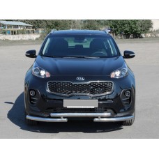Передняя защита ST009 (нерж) для Kia Sportage 2015-2021 гг