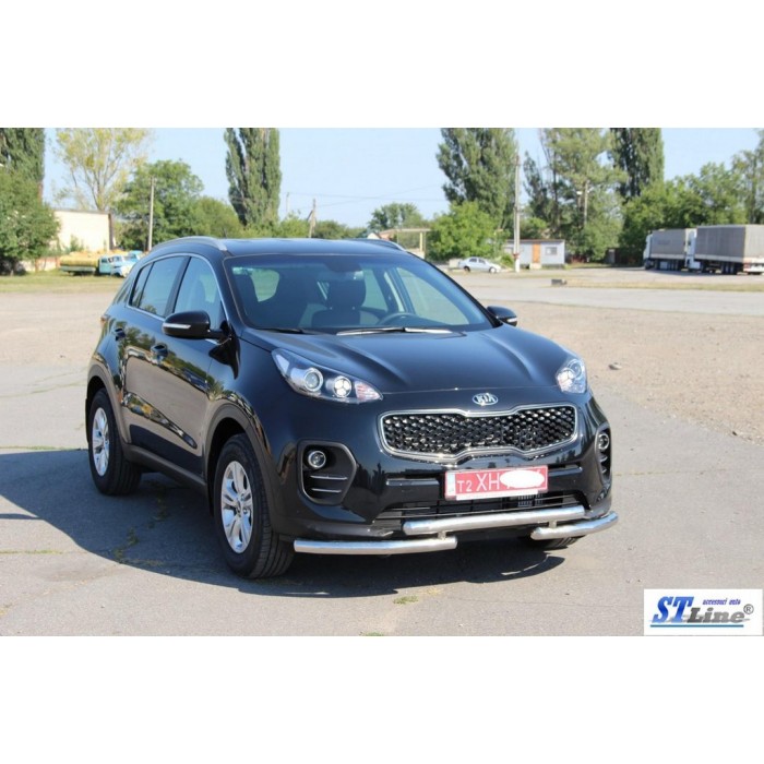Передняя защита ST009 (нерж) для Kia Sportage 2015-2021 гг