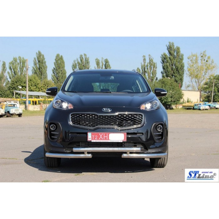Передняя защита ST009 (нерж) для Kia Sportage 2015-2021 гг