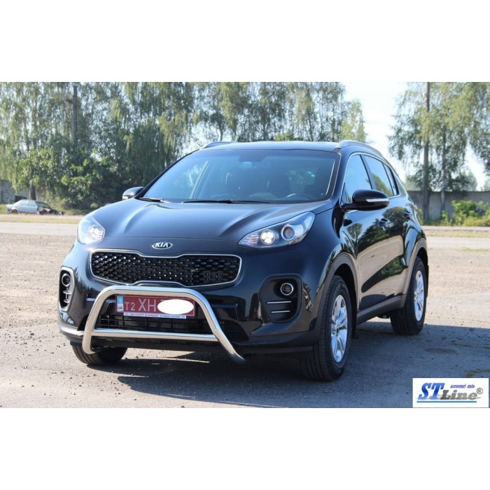 Кенгурятник WT006 (нерж) для Kia Sportage 2015-2021 гг