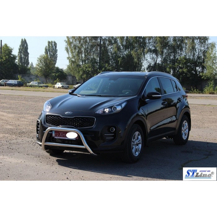 Кенгурятник WT006 (нерж) для Kia Sportage 2015-2021 гг