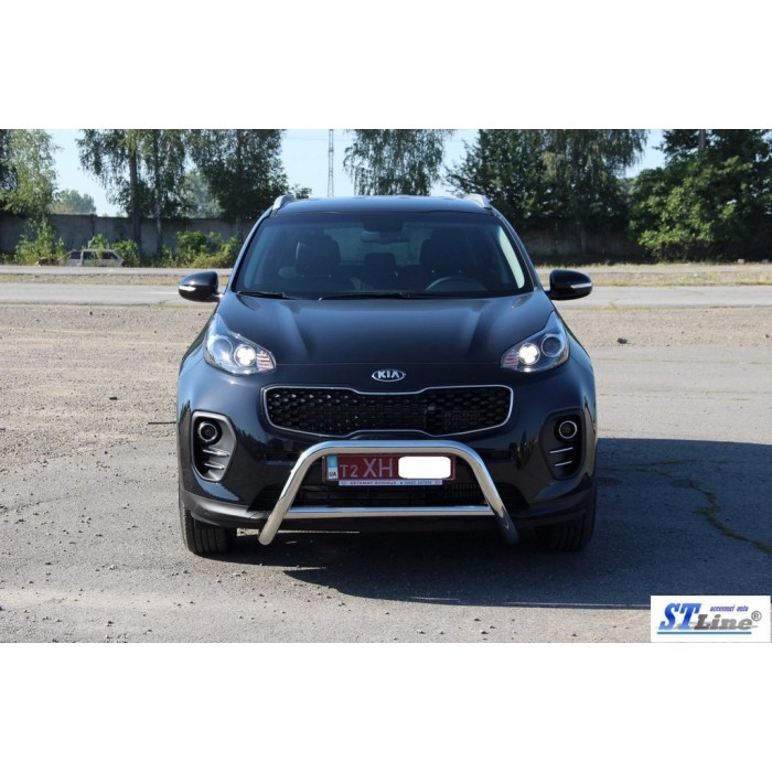 Кенгурятник WT006 (нерж) для Kia Sportage 2015-2021 гг