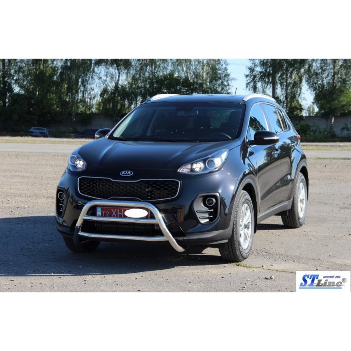 Кенгурятник WT023 (нерж) для Kia Sportage 2015-2021 гг