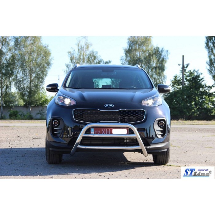 Кенгурятник WT023 (нерж) для Kia Sportage 2015-2021 гг