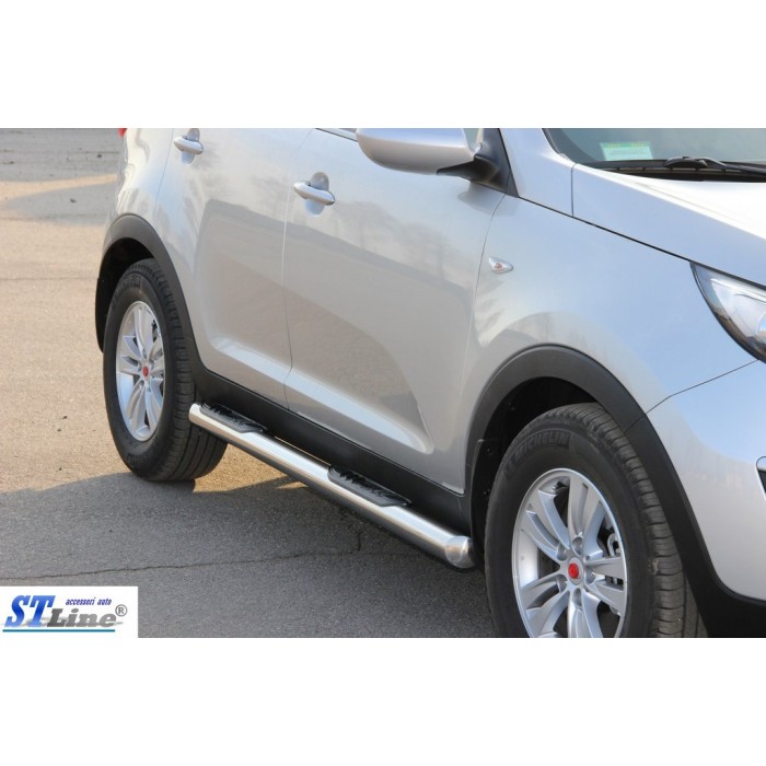 Бічні труби (2 шт., нерж.) для Kia Sportage 2010-2015 рр